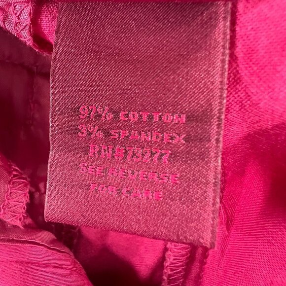 212 Collection Womens Crop Pants 16 Pink High Rise Zip Front Capris Stretch‎ - Picture 7 of 12